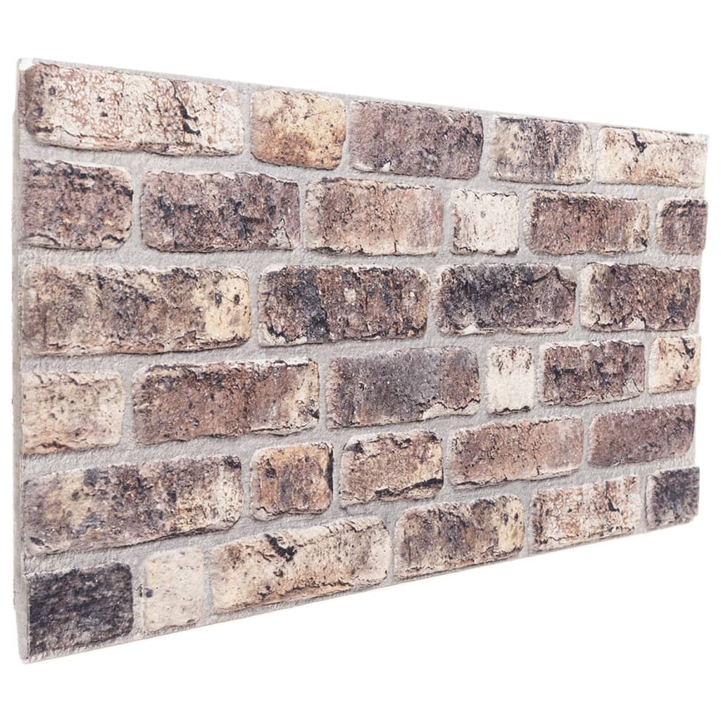 Painéis de parede 3D 10 pcs 100x50 cm EPS castanho-escuro