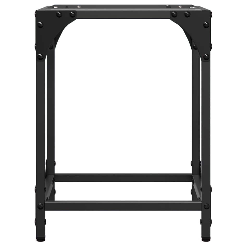 Mesa de centro c/ topo em vidro transparente 30x30x40 cm aço