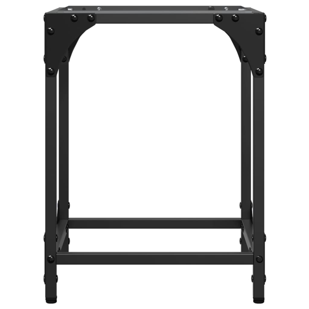 Mesas de centro c/ topo vidro transparente 2 pcs 30x30x40cm aço