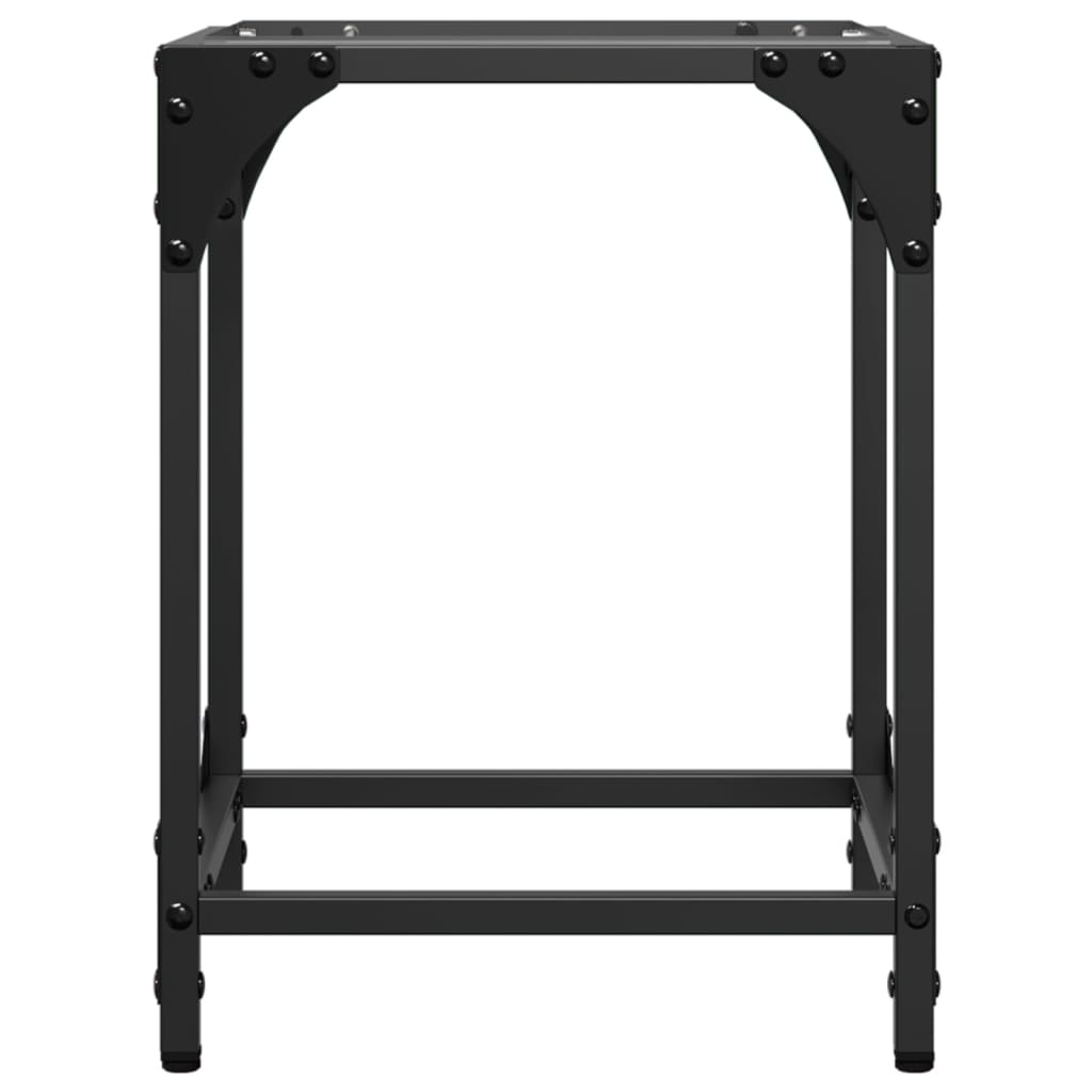 Mesas de centro c/ topo vidro transparente 2 pcs 30x30x40cm aço