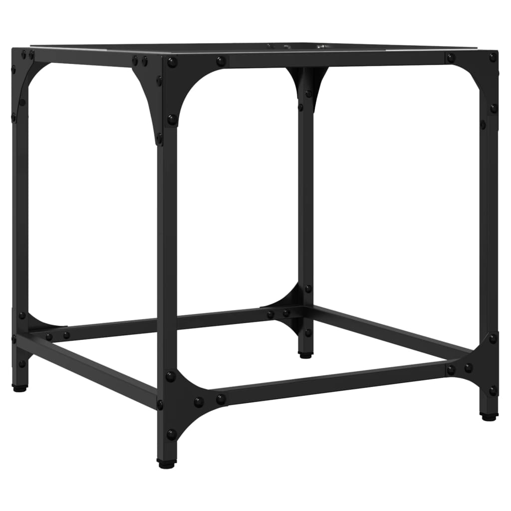 Mesas de centro c/ topo vidro transparente 2 pcs 40x40x40cm aço