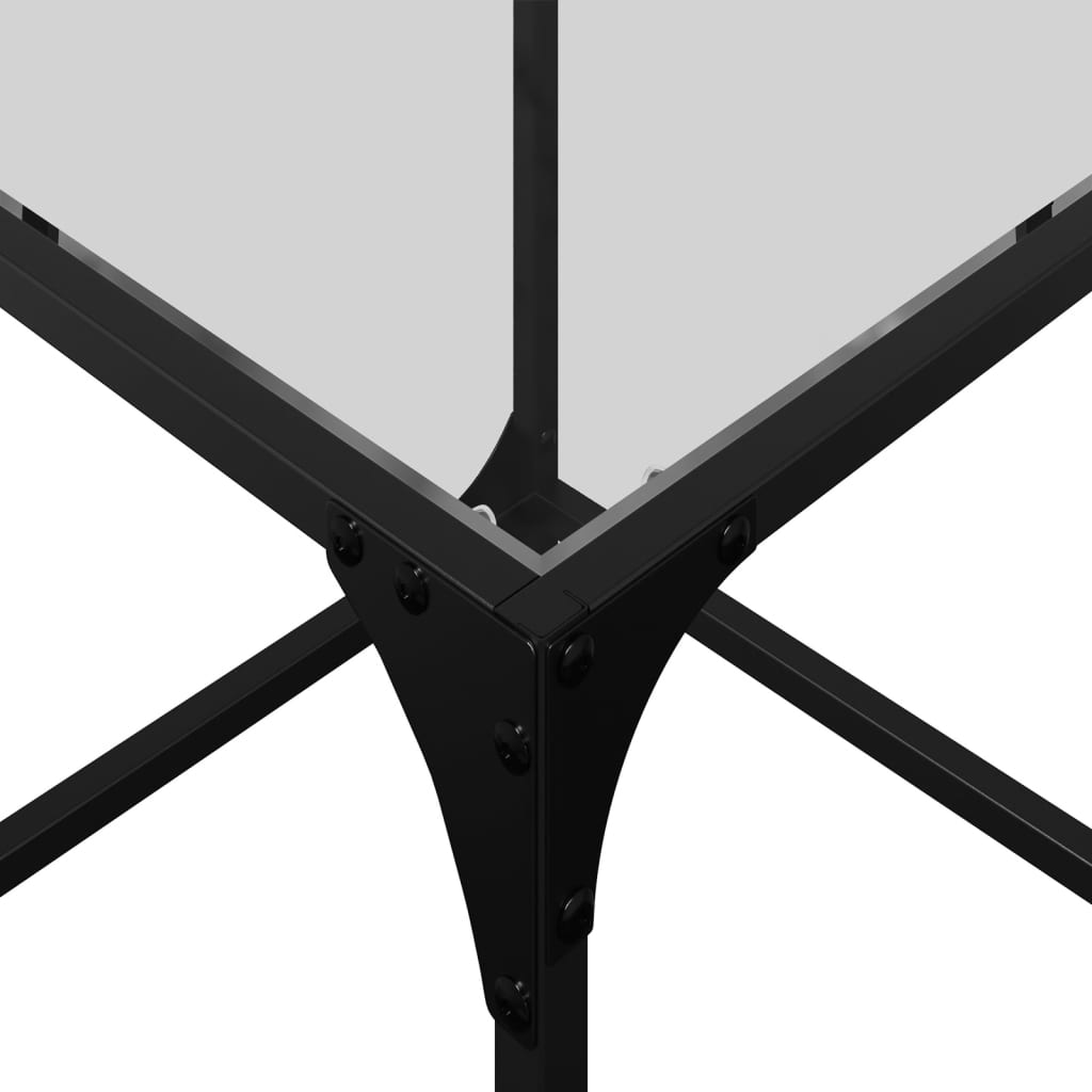 Mesas de centro c/ topo vidro transparente 2 pcs 40x40x40cm aço