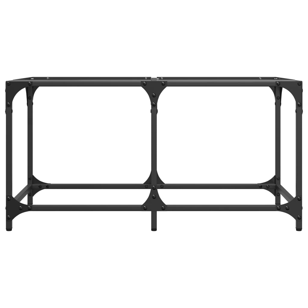 Mesa de centro c/ topo em vidro transparente 78,5x40x40 cm aço