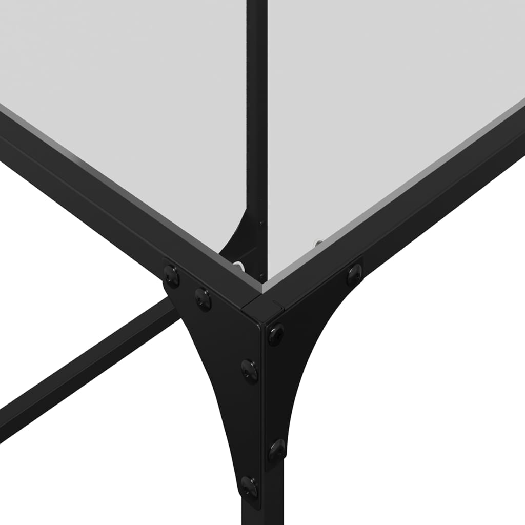 Mesas de centro encastrar 2 pcs c/ tampo vidro transparente aço