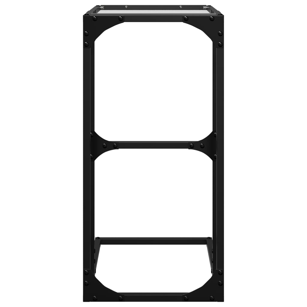 Mesa de apoio com vidro transparente 40x30x61,5 cm aço