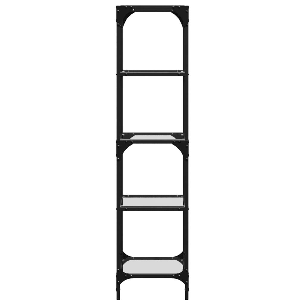 Unidade prateleiras c/ tampo vidro transparente 40x30x123cm aço