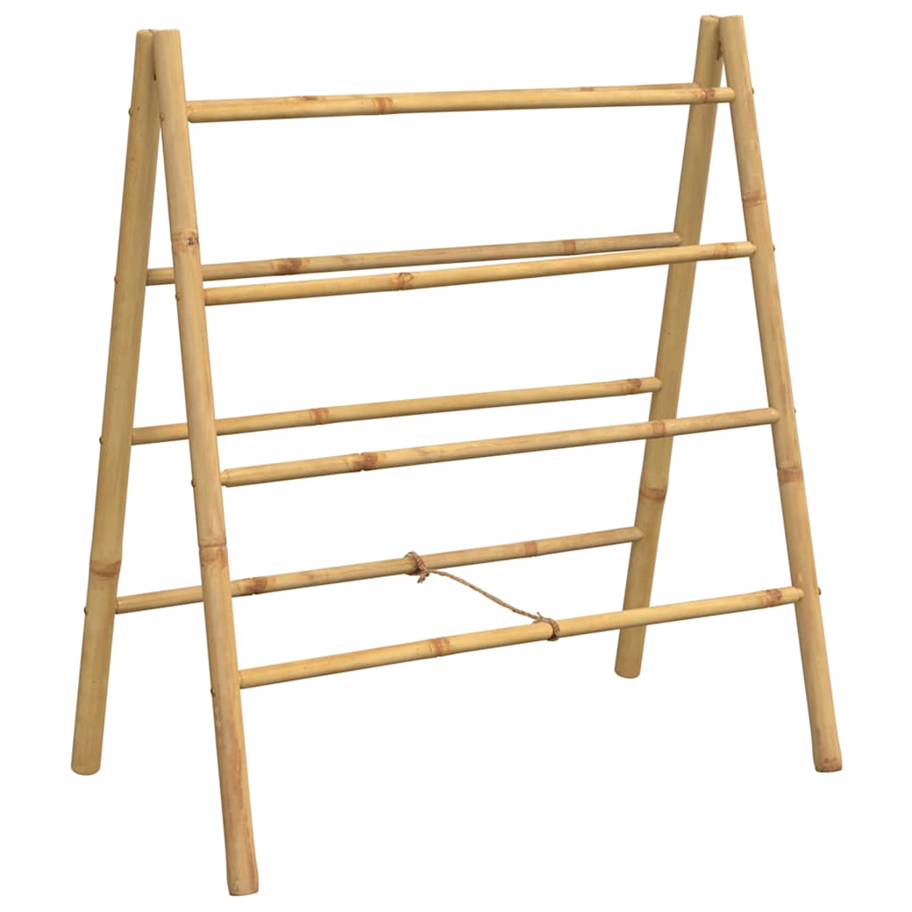 Toalheiro de escada duplo com 4 degraus 90x50x100 cm bambu