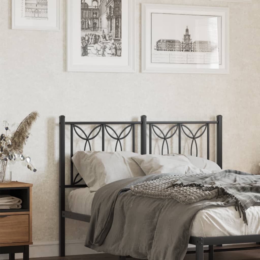 Cabeceira de cama 120 cm metal preto