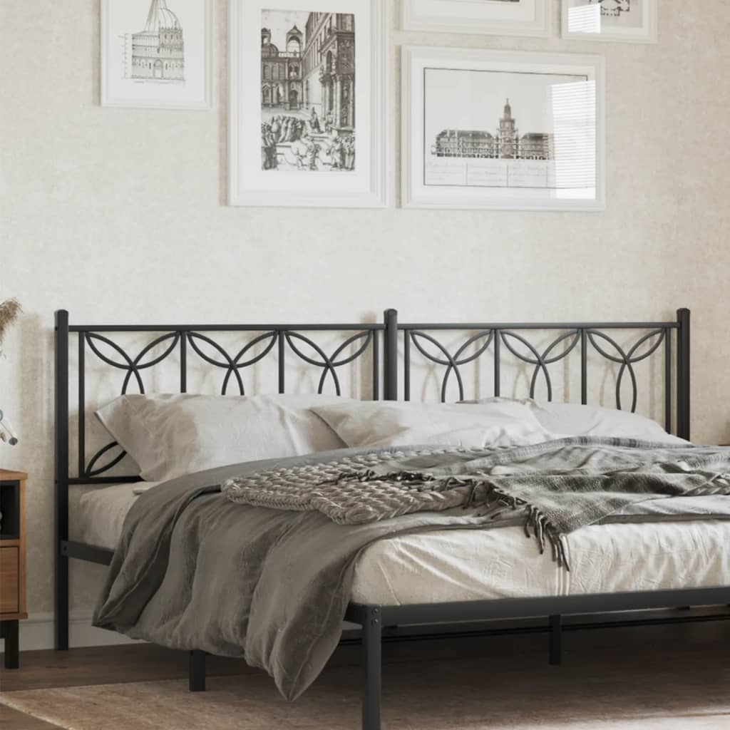 Cabeceira de cama 200 cm metal preto