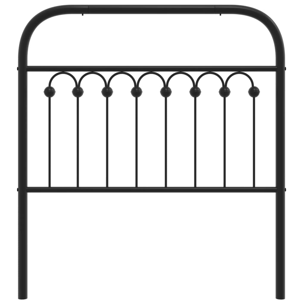Cabeceira de cama 90 cm metal preto
