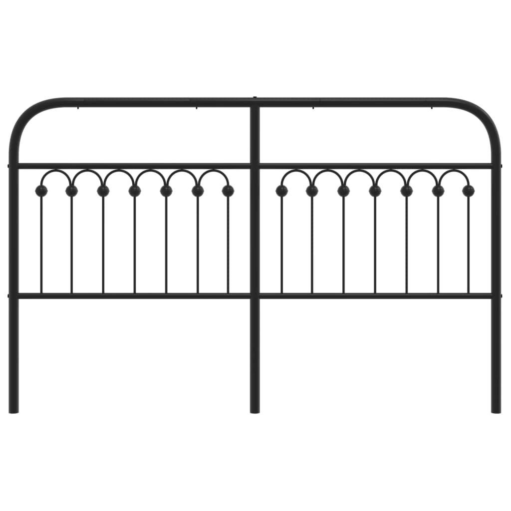 Cabeceira de cama 160 cm metal preto