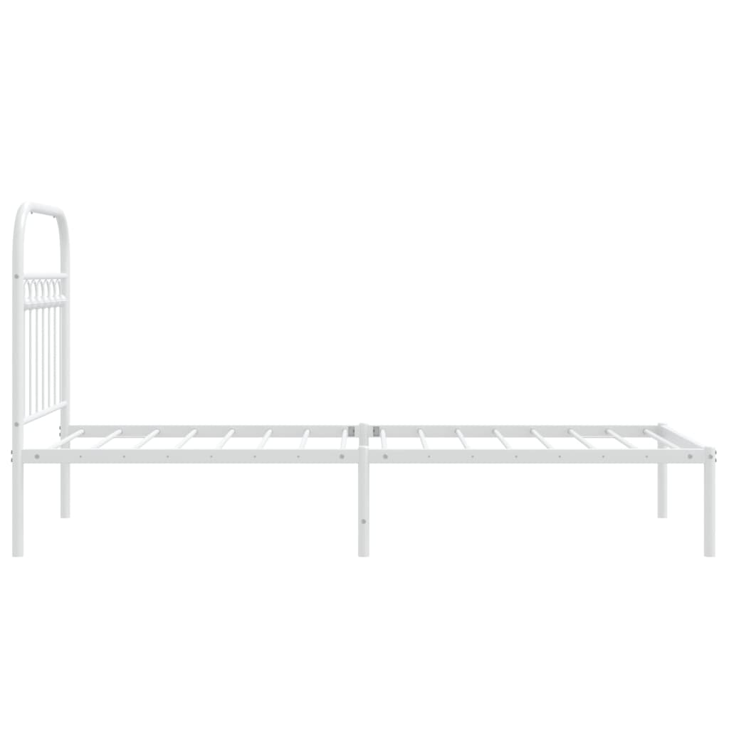 Estrutura de cama sem colchão com cabeceira 75x190 cm branco