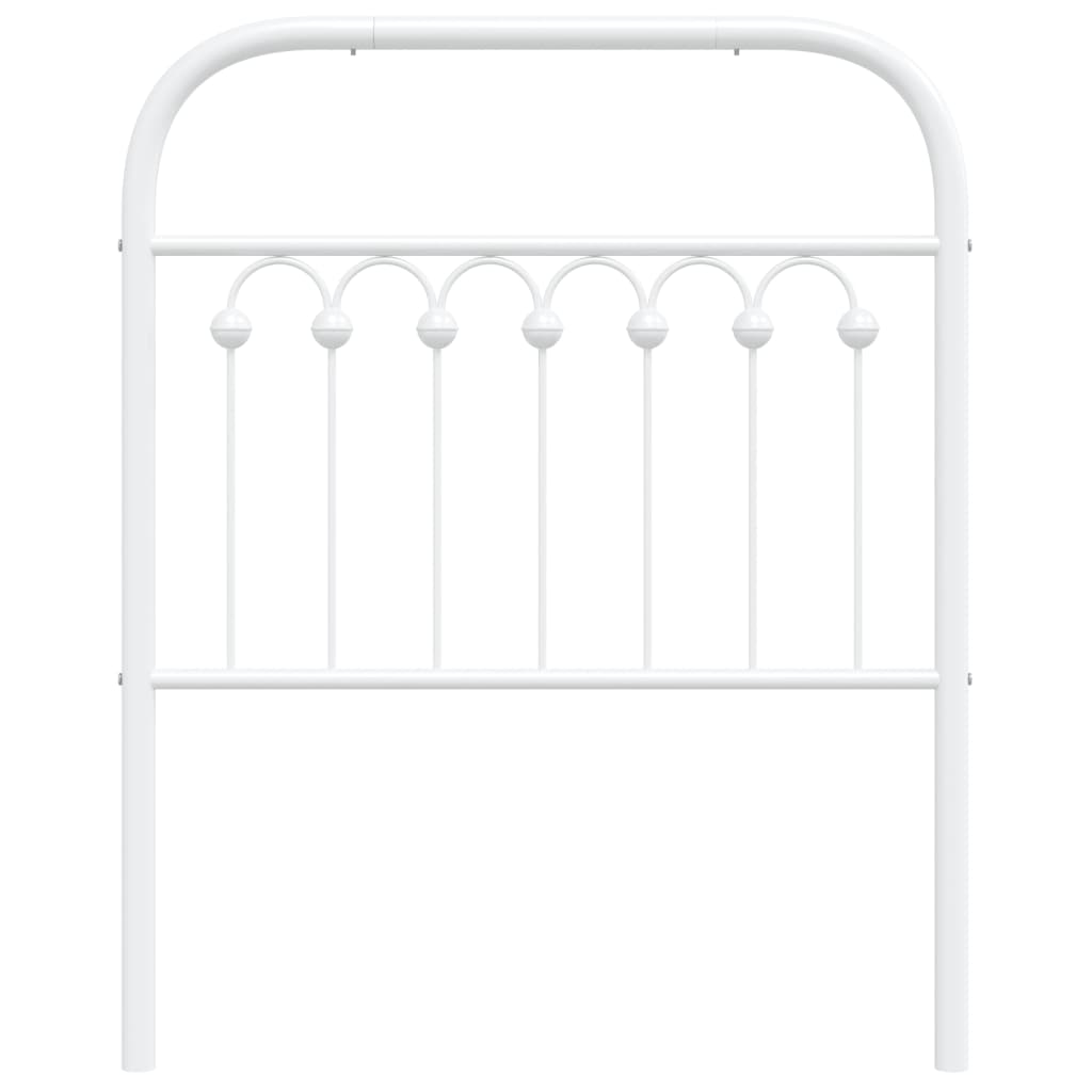 Cabeceira de cama 75 cm metal branco