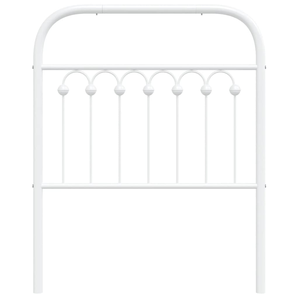 Cabeceira de cama 80 cm metal branco