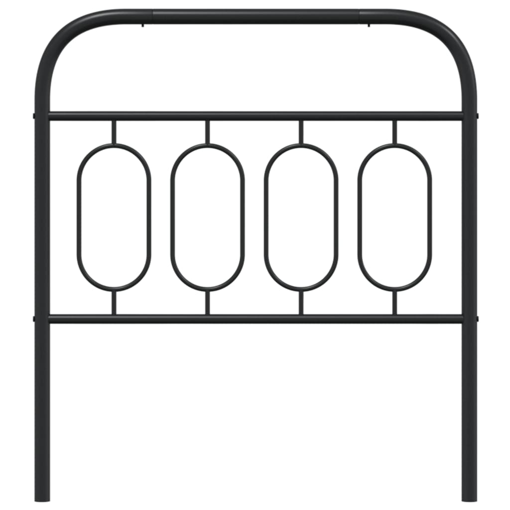 Cabeceira de cama 80 cm metal preto