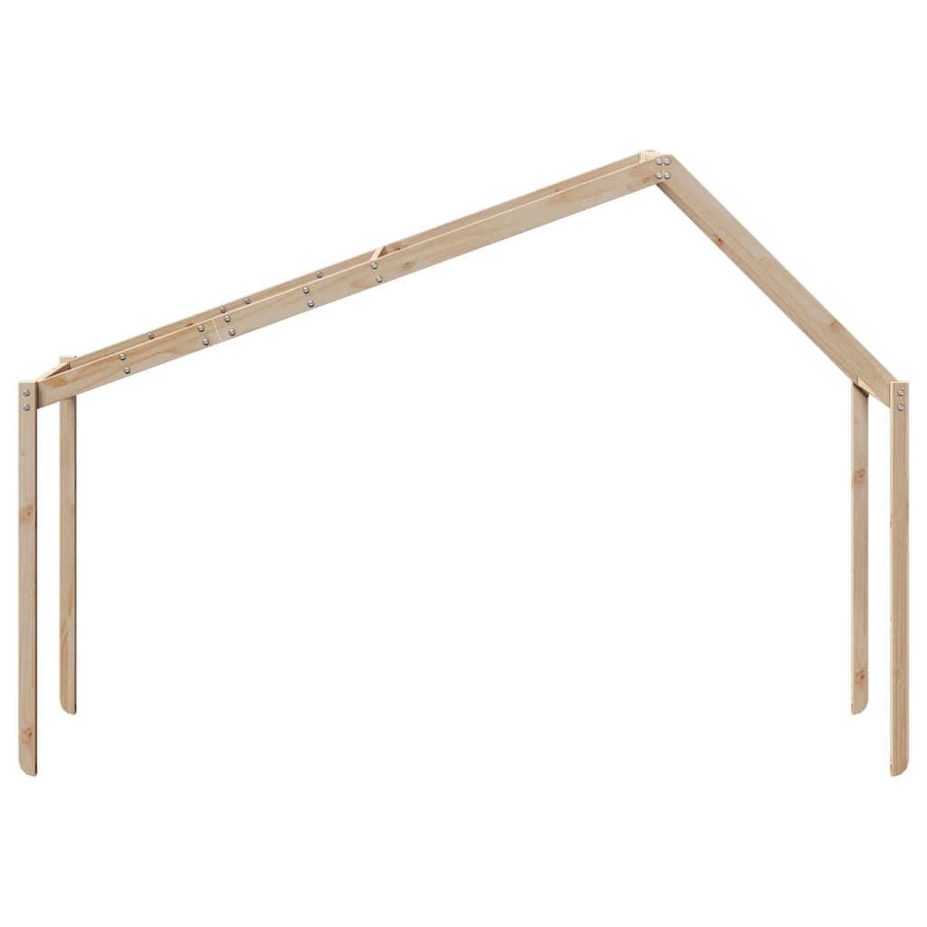 Telhado de cama infantil 203x80,5x142 cm madeira pinho maciça