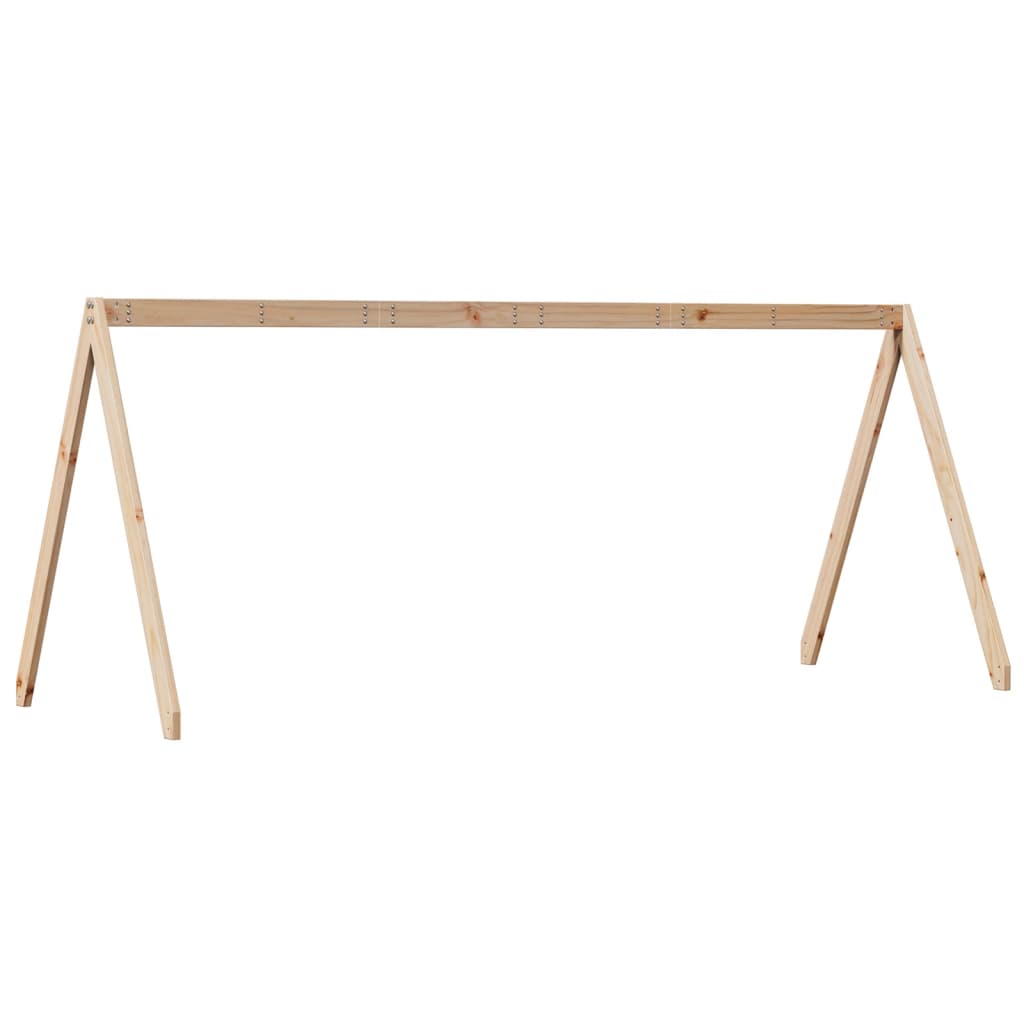Telhado de cama infantil 209x95,5x88 cm madeira pinho maciça