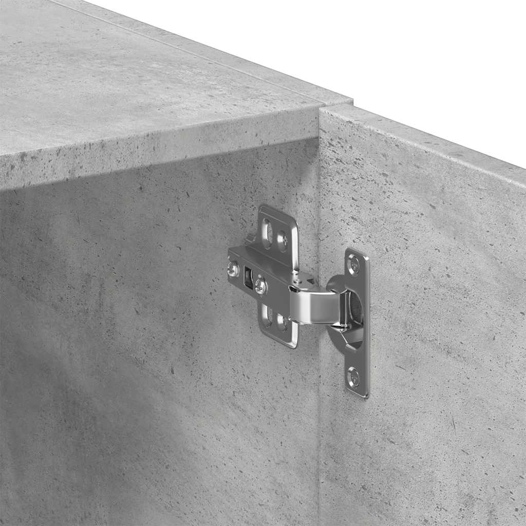 Armário de arrumação estreito derivados madeira cinza cimento