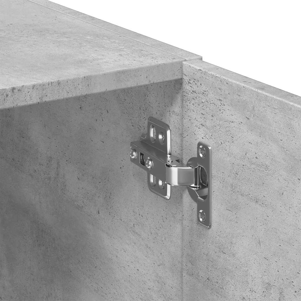 Armário de arrumação estreito derivados madeira cinza cimento