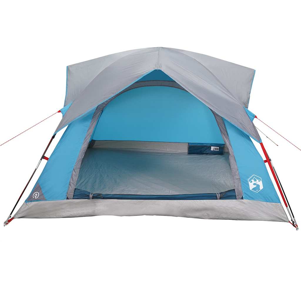 Tenda de campismo cabana para 4 pessoas impermeável azul