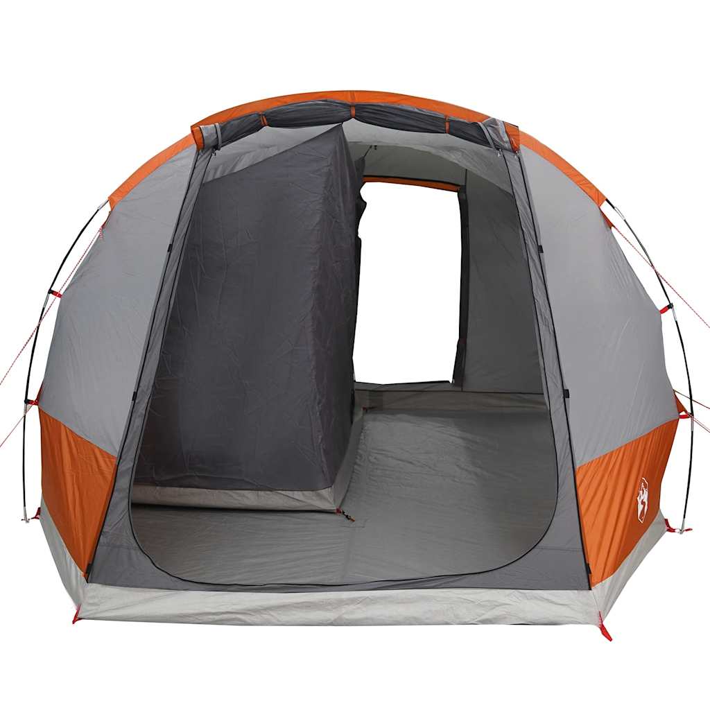 Tenda de campismo p/ 2 pessoas impermeável cinzento/laranja