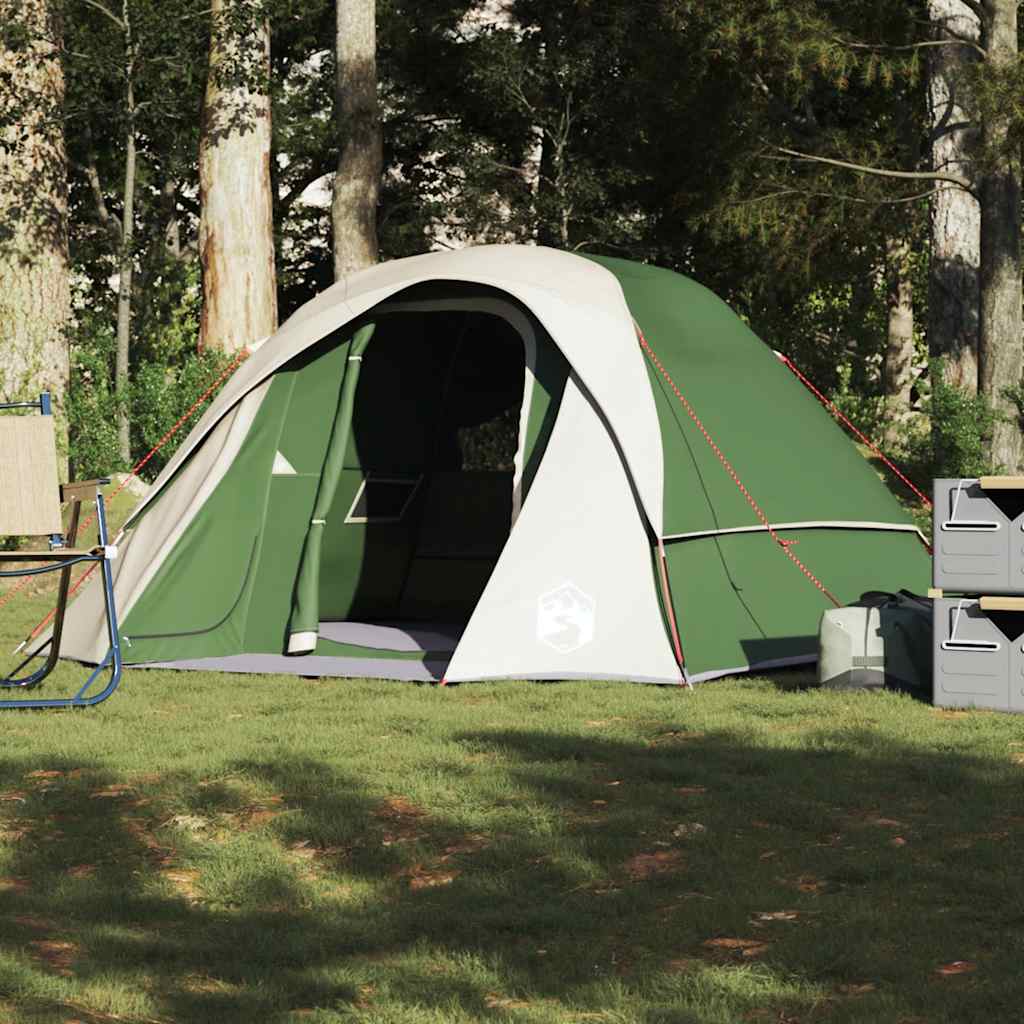 Tenda de campismo cabana para 4 pessoas impermeável verde