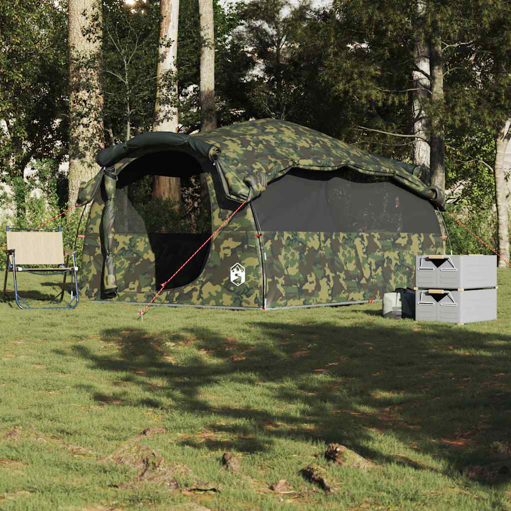 Tenda familiar túnel para 6 pessoas impermeável camuflagem