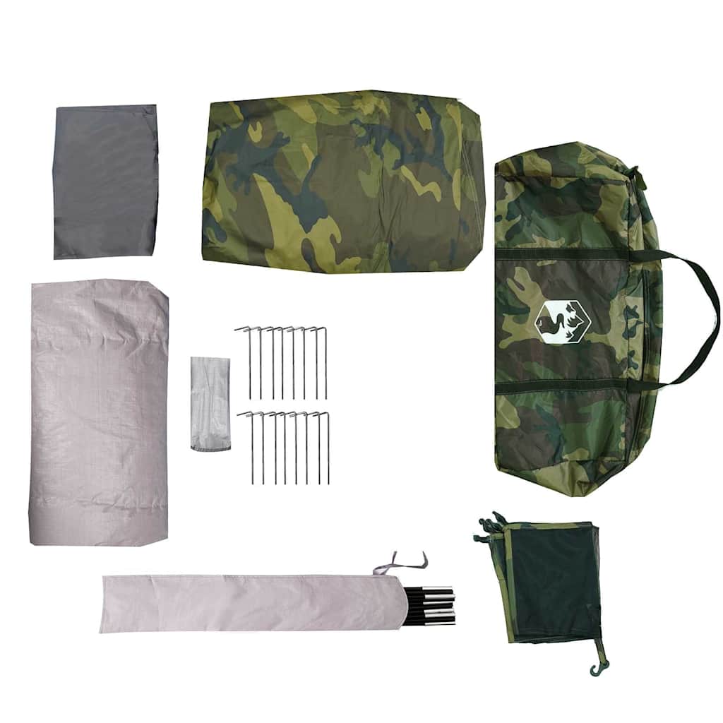 Tenda familiar túnel para 6 pessoas impermeável camuflagem