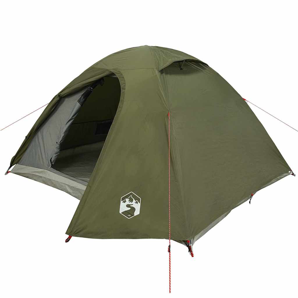 Tenda campismo cúpula p/ 3 pessoas impermeável verde azeitona
