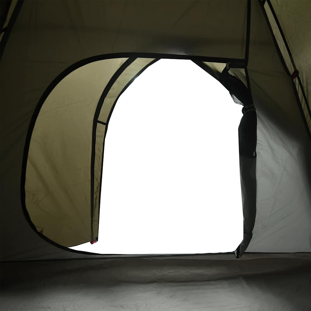 Tenda de campismo cúpula para 4 pessoas impermeável castanho