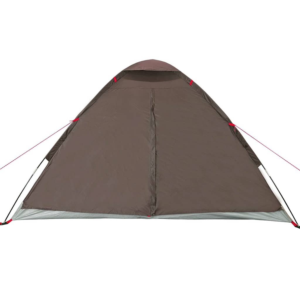 Tenda de campismo cúpula para 4 pessoas impermeável castanho