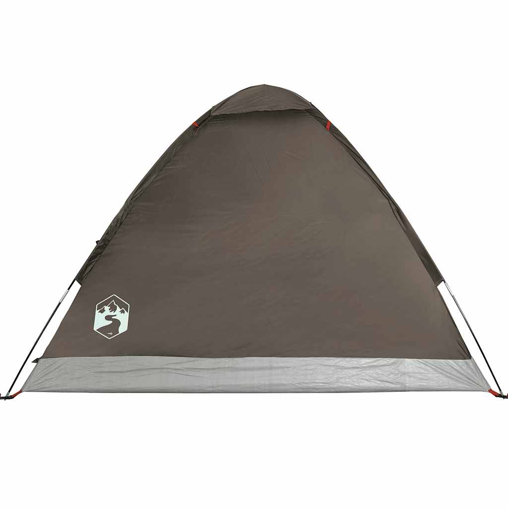 Tenda de campismo cúpula para 4 pessoas impermeável castanho