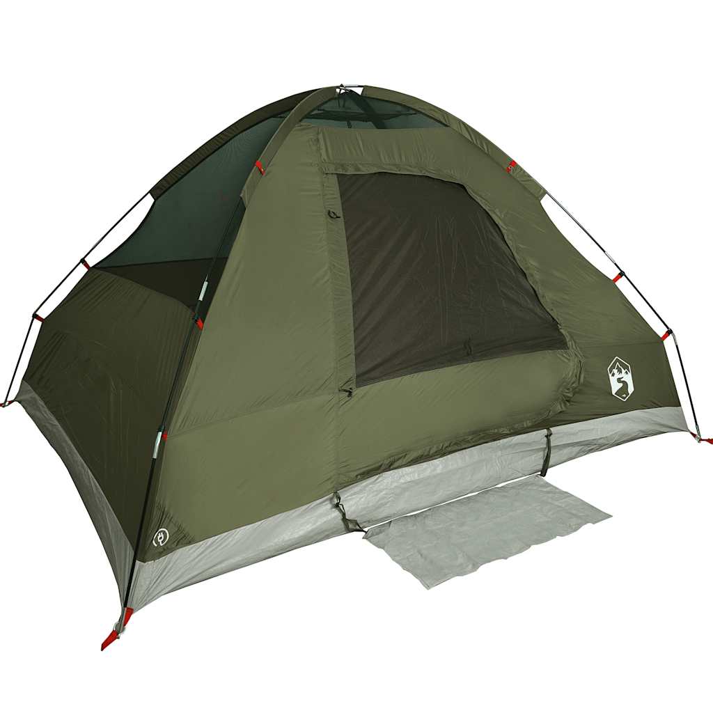 Tenda campismo cúpula p/ 2 pessoas impermeável verde azeitona