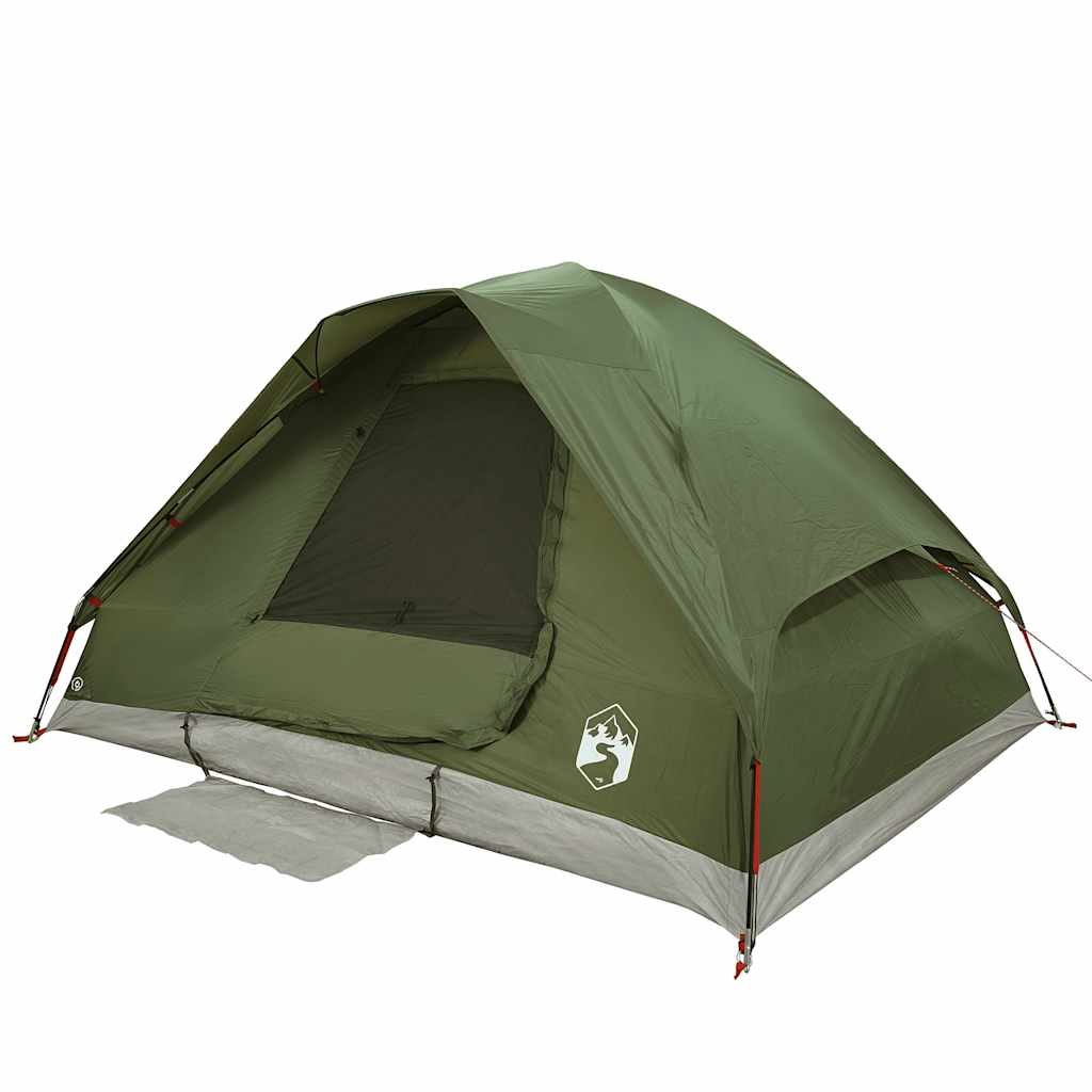 Tenda campismo cúpula p/ 4 pessoas impermeável verde azeitona