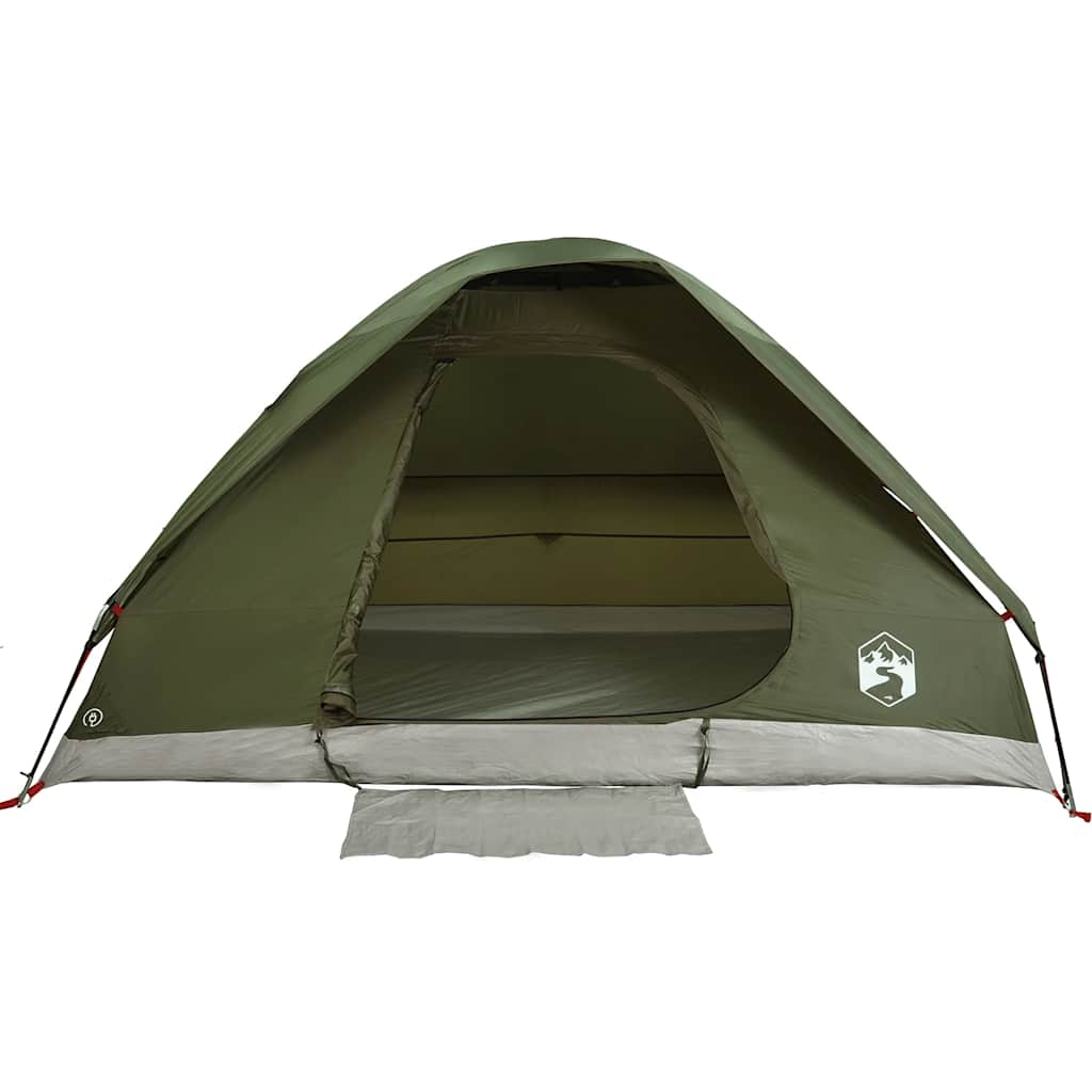 Tenda campismo cúpula p/ 4 pessoas impermeável verde azeitona
