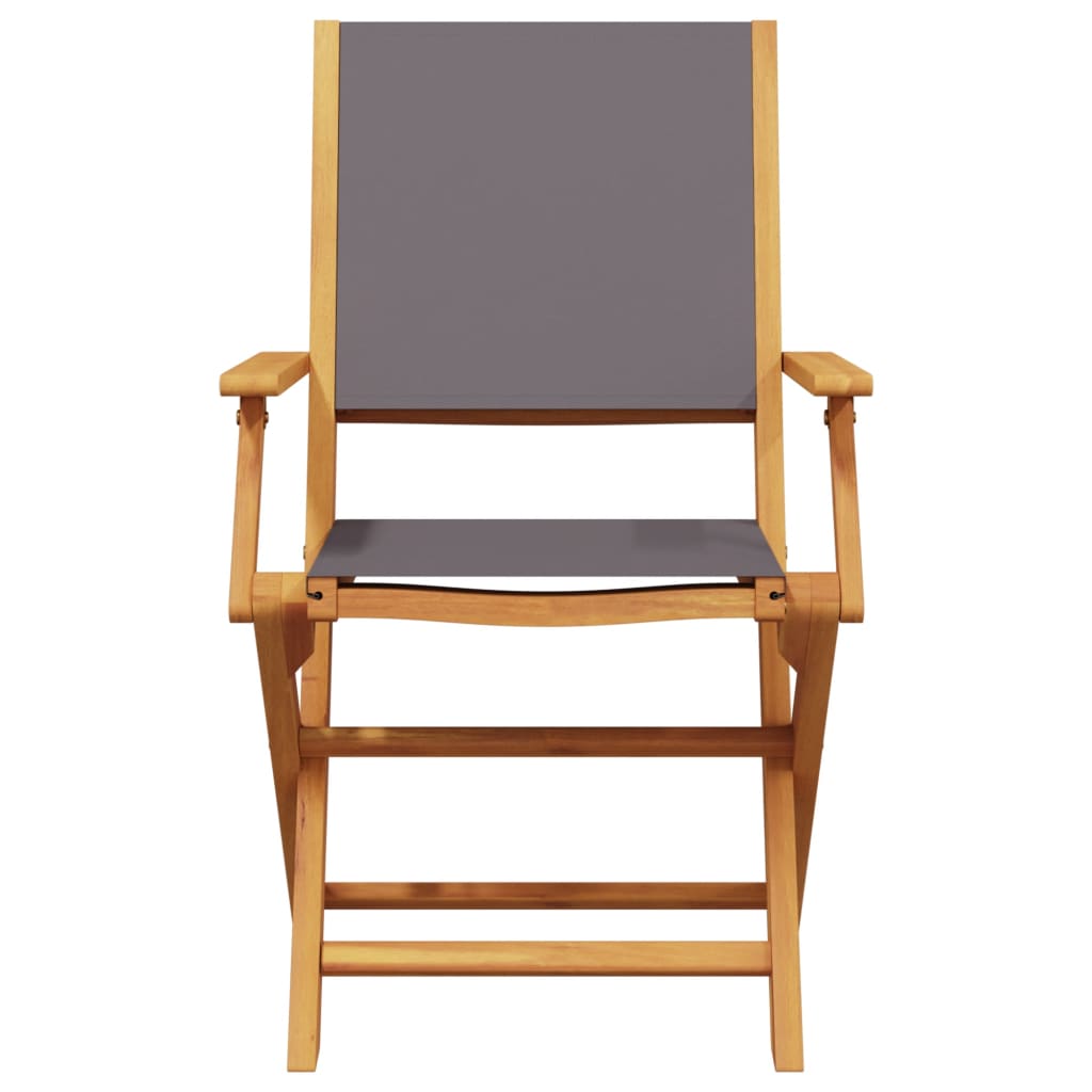 5 pcs conj. jantar p/ jardim tecido/madeira maciça antracite