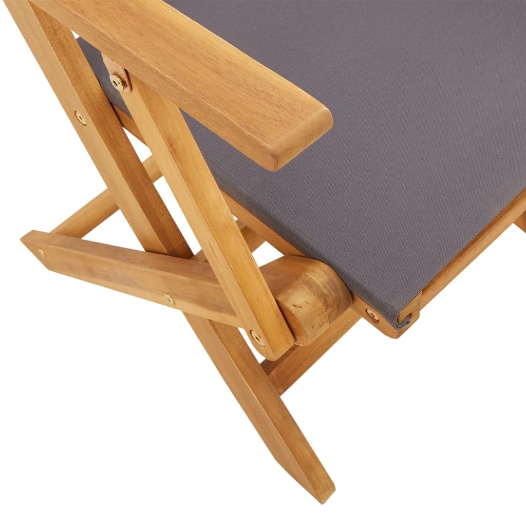 7 pcs conjunto jantar jardim tecido/madeira maciça antracite