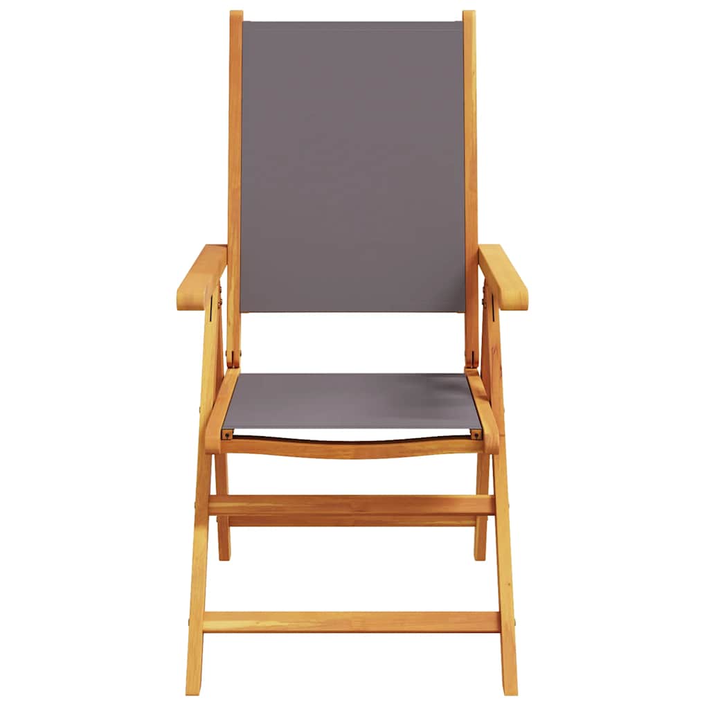 7 pcs conjunto jantar jardim tecido/madeira maciça antracite