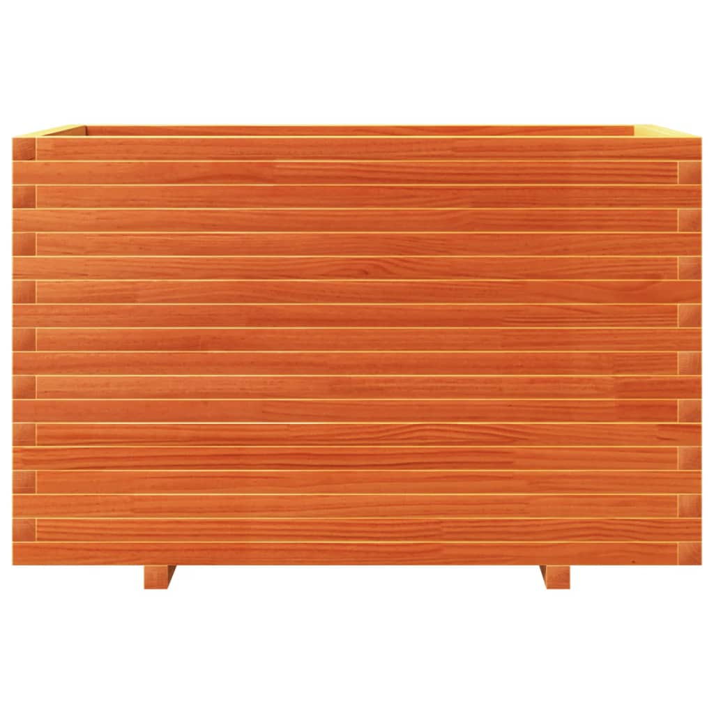 Vaso/floreira jardim 110x60x72 cm pinho maciço castanho mel