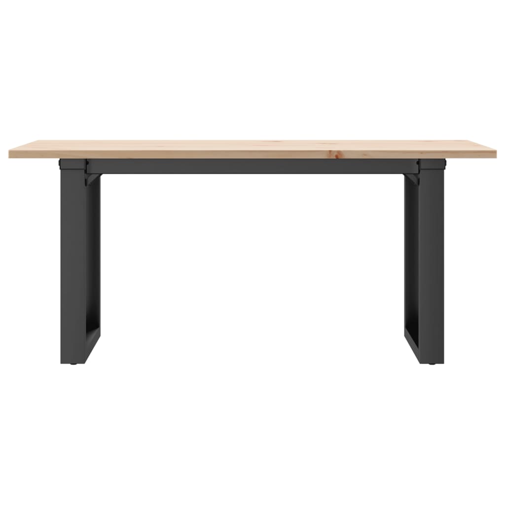 Mesa de centro estrutura em O 100x50x45cm pinho e aço