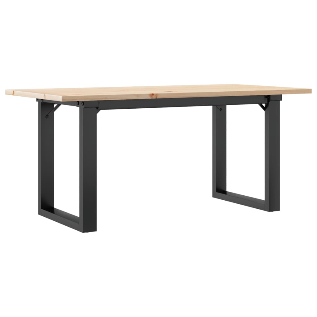 Mesa de centro estrutura em O 100x50x45cm pinho e aço