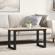 Mesa de centro estrutura em O 100x50x45cm pinho e aço