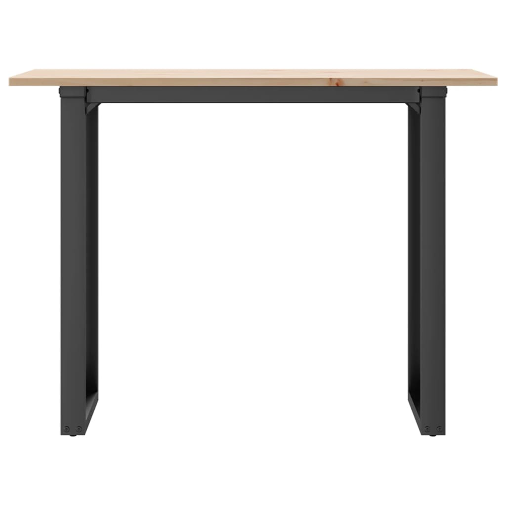 Mesa de jantar estrutura em O 100x50x75cm pinho e aço