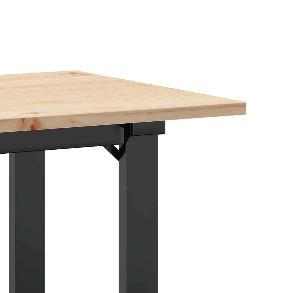 Mesa de jantar estrutura em O 100x50x75cm pinho e aço