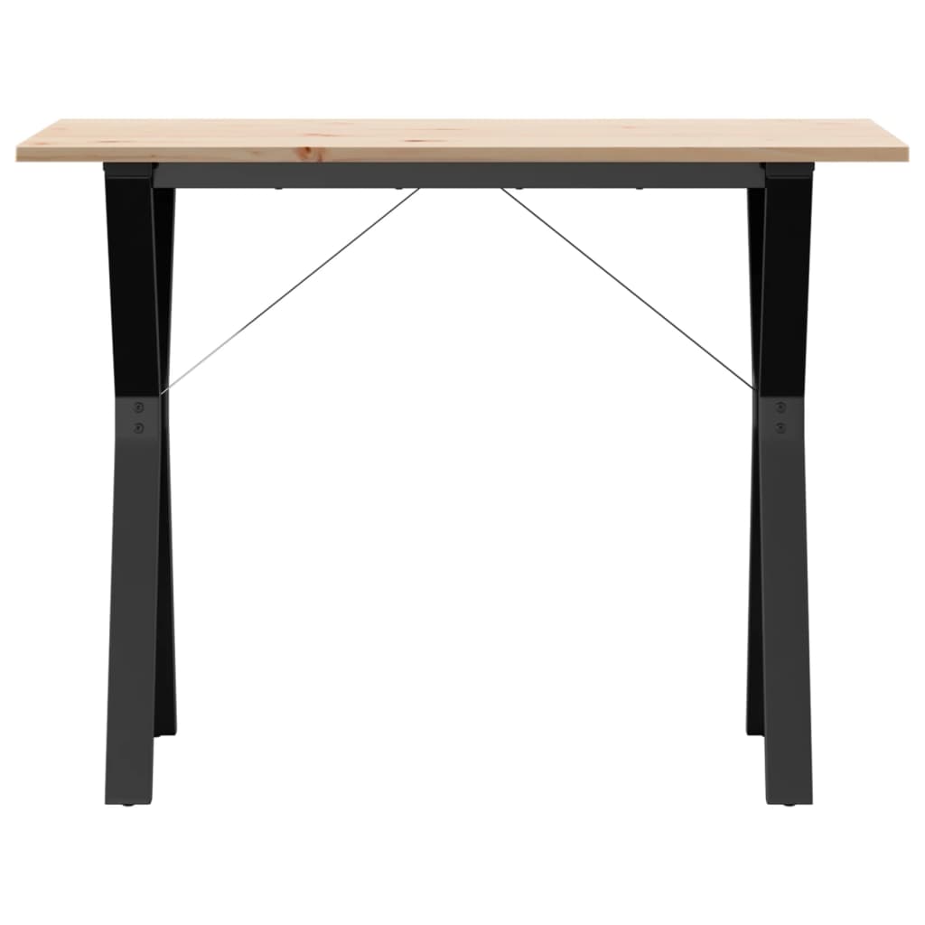 Mesa de jantar estrutura em Y 100x50x75cm pinho e aço