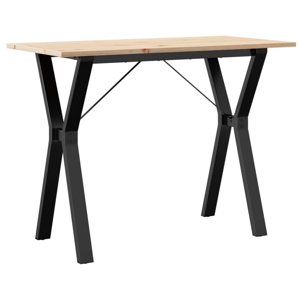 Mesa de jantar estrutura em Y 100x50x75cm pinho e aço