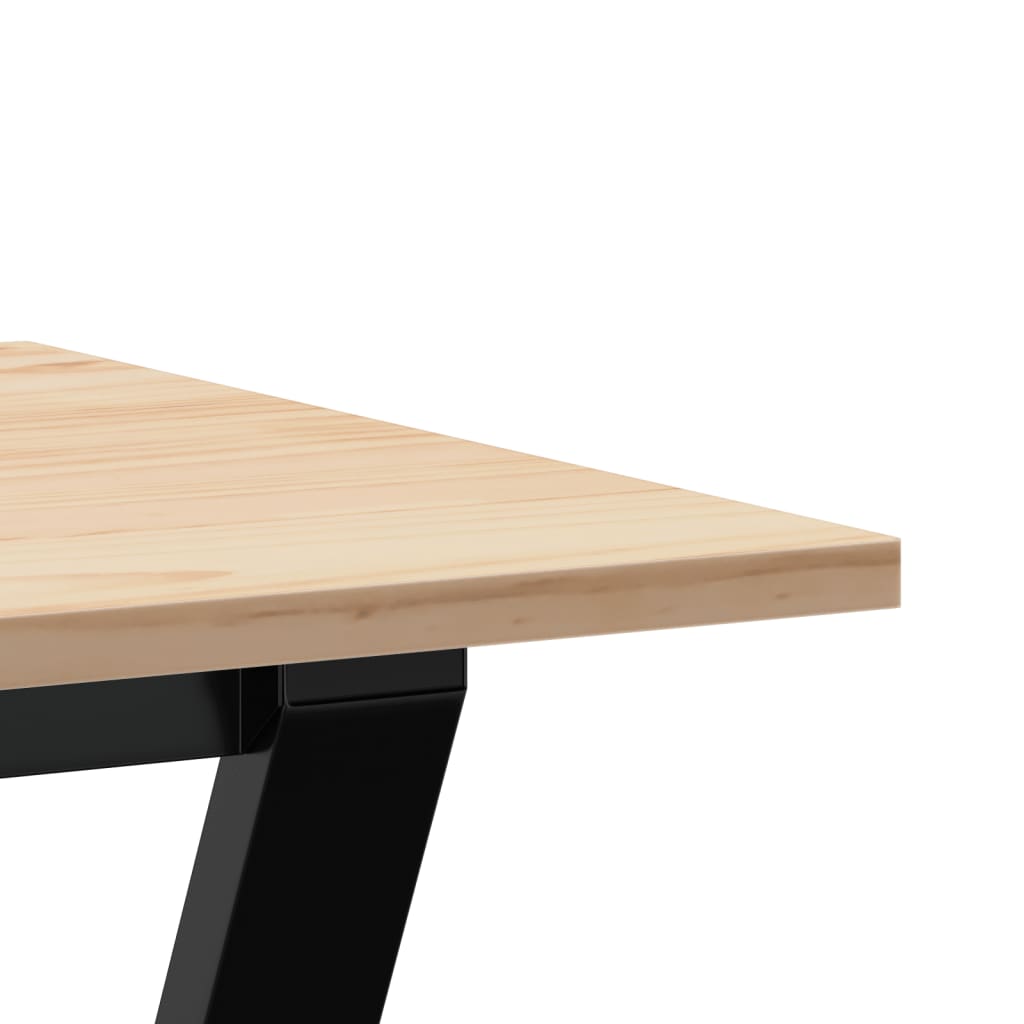Mesa de jantar estrutura em Y 100x50x75cm pinho e aço