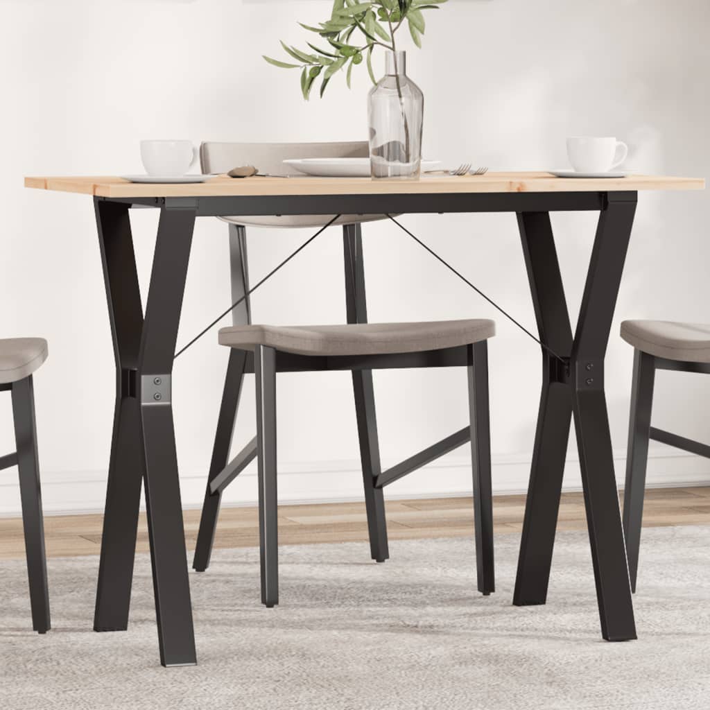 Mesa de jantar estrutura em Y 100x50x75cm pinho e aço