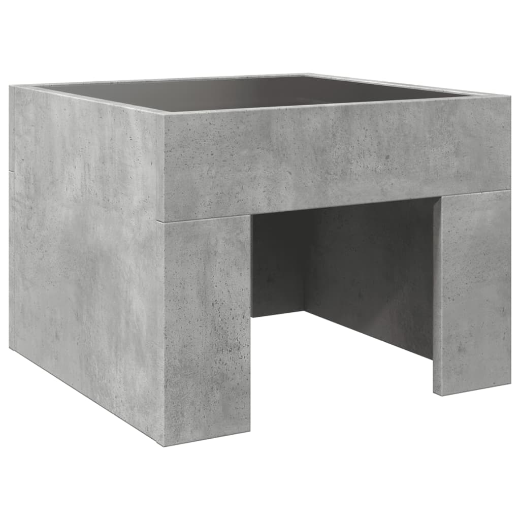 Mesa de centro luzes LED Infinity 90x50x50 cm branco
