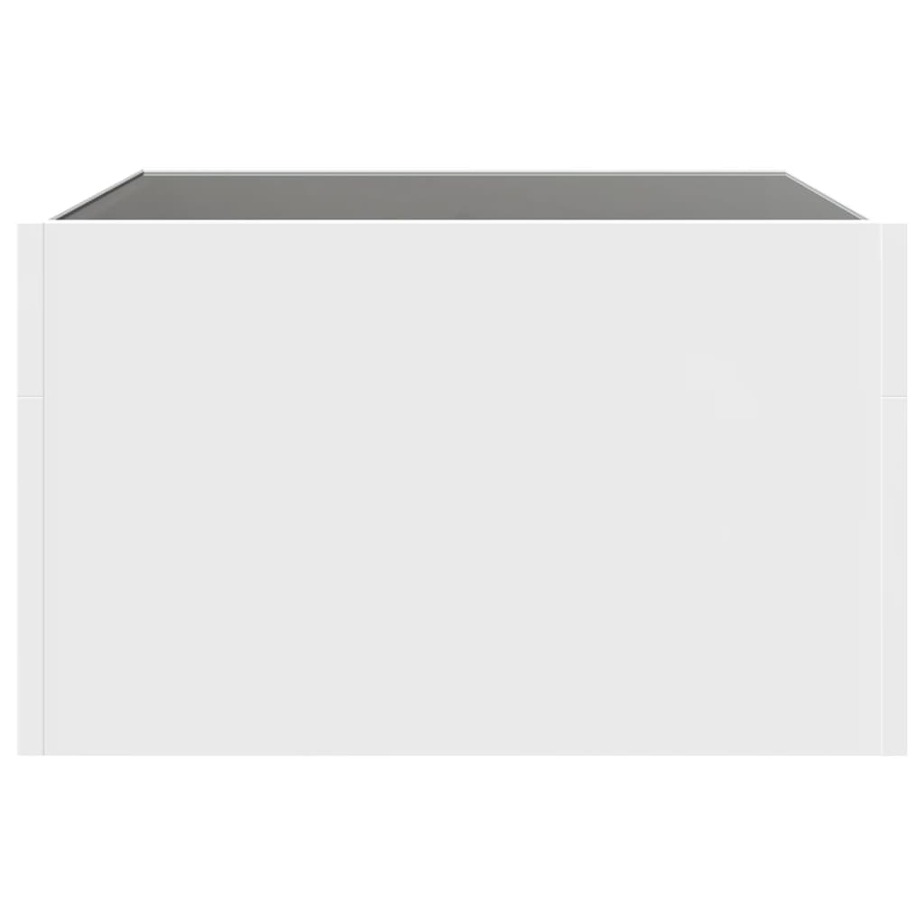 Mesa de centro luzes LED Infinity 90x50x50 cm branco